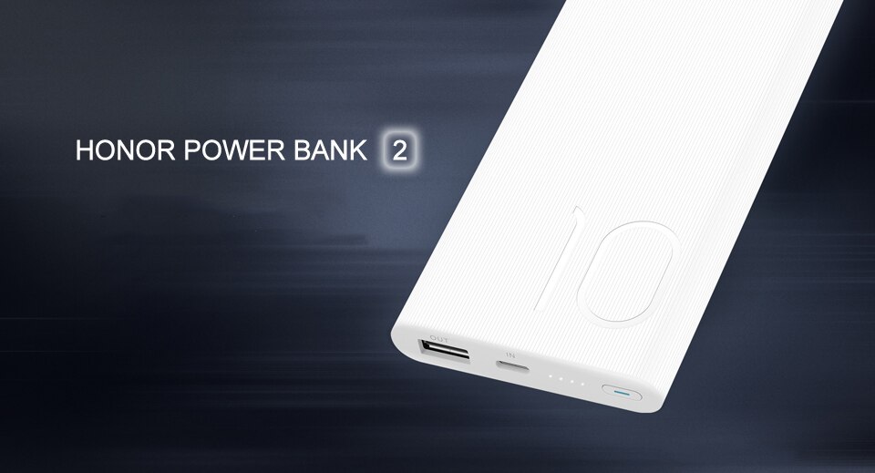 Huawei Honor Power Bank 2 10000mAh Max 18W Two-way Quick Charge Version Mobile Phone Charger for Honor 10 V20 Smartphone Laptop