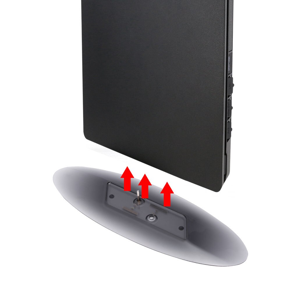 Gjennomsiktig-grå plassbesparende super stødig konstruksjon sikker vertikal stativfeste for  ps4 slim/pro-konsoller