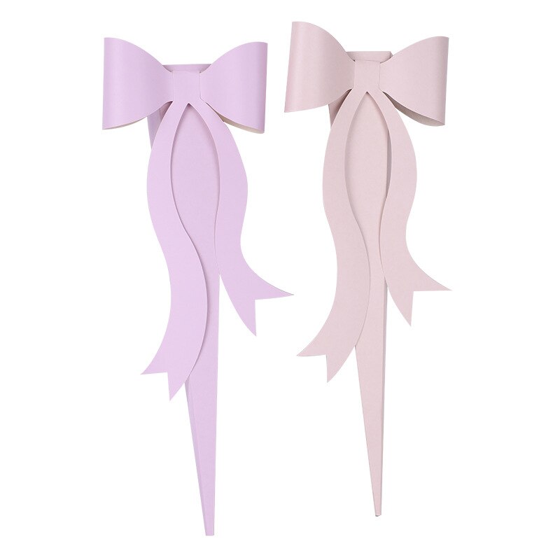 Single Bouquet Flower Box Small 520 Valentine'S Day Bow Knot Folding Flower Packaging Box Flower Arrangement Manual Diy