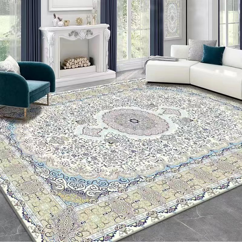 persisch Wohnzimmer Teppich Kristall Samt Sofa Couch tisch Decke retro Schlafzimmer Bettdecke matt großen Raum Teppich