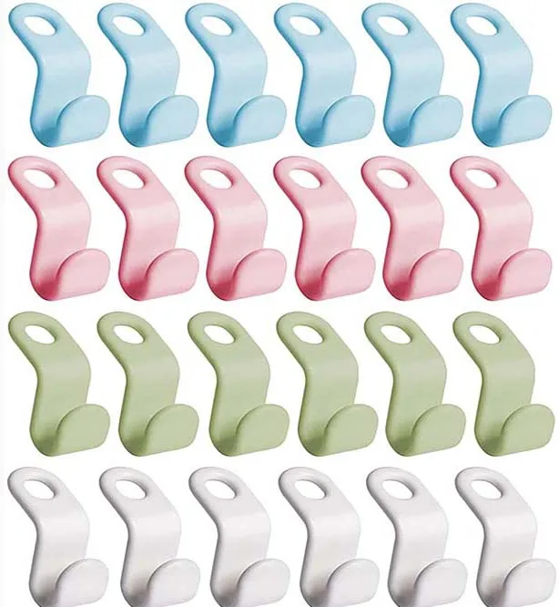 5/10Pcs Clothes Hanger Connector Hooks Cascading Hooks Space Saving Hanger Extenders Hook For Closet Clothes Organizer Hanger: XXL / DARK GRAY