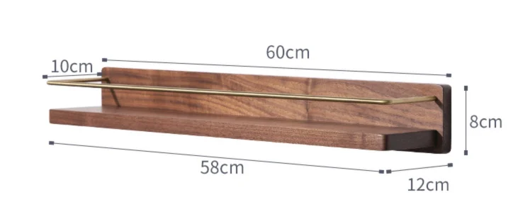 Håndklestativ i tre, rulleholder, veggmontert hylle, papir, baderomshenger, oppbevaring, toalett