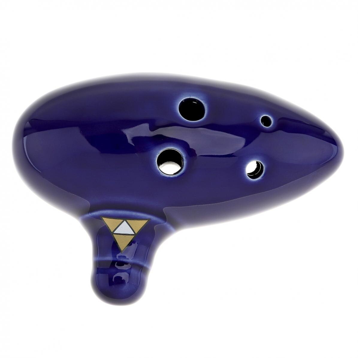 6 Gaten Ocarina Keramische Alto Tonec Fluit Blauw Instrument Comfort Aan De Vingers