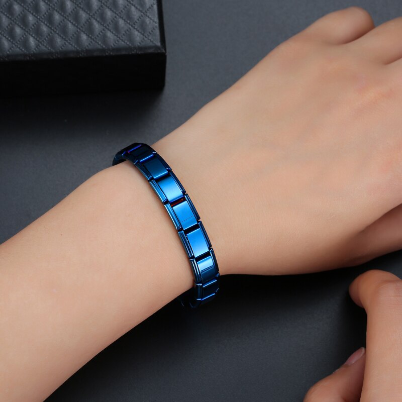 Pulsera de acero inoxidable con cadena de eslabones, colgante de pulsera, estilo minimalista, informal, Unisex