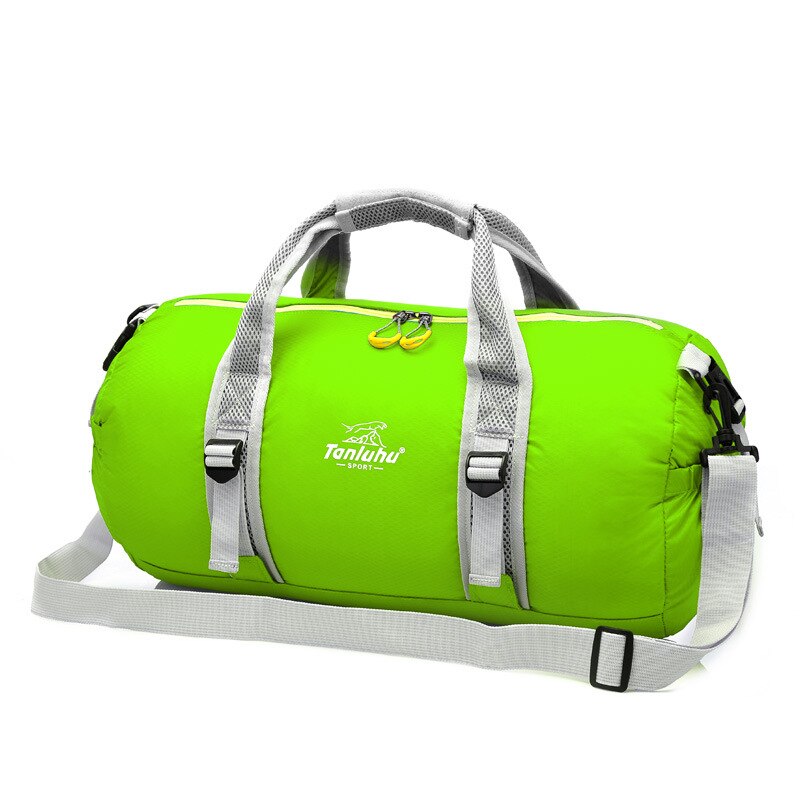 Udendørs foldning stor kapacitet rejse håndbagage taske multifunktionelle sports gym taske: Grøn