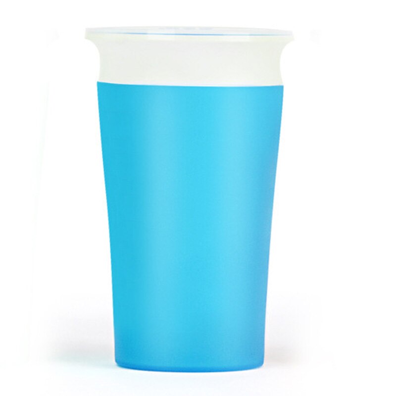 Baby Lernen Trinkbecher 360 Grad Drehbare Mit Doppel Griff Tragbaren Leck Beweis Kleinkinder Fütterung Flasche Wasser Tassen T2143: Blau Nein Hand