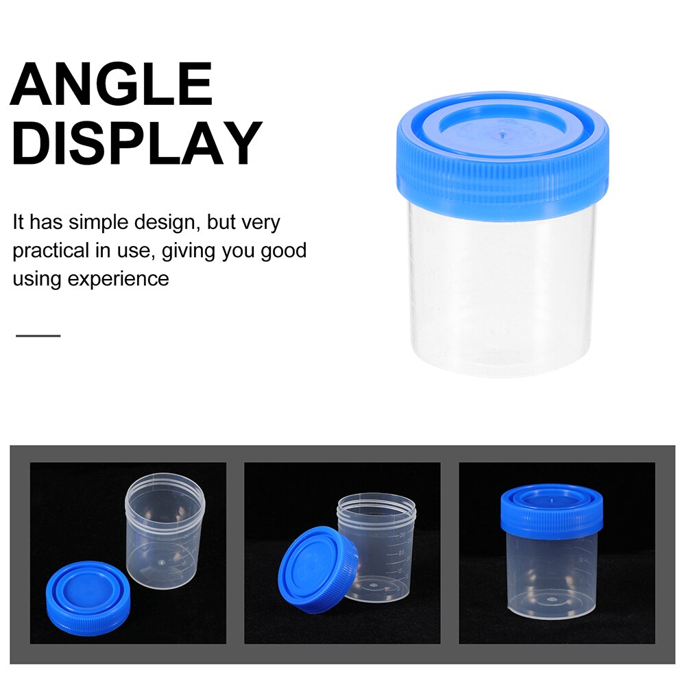 25Pcs Small Specimen Cups Portable Sputum Containers Disposal Specimen Containers (Random Color)