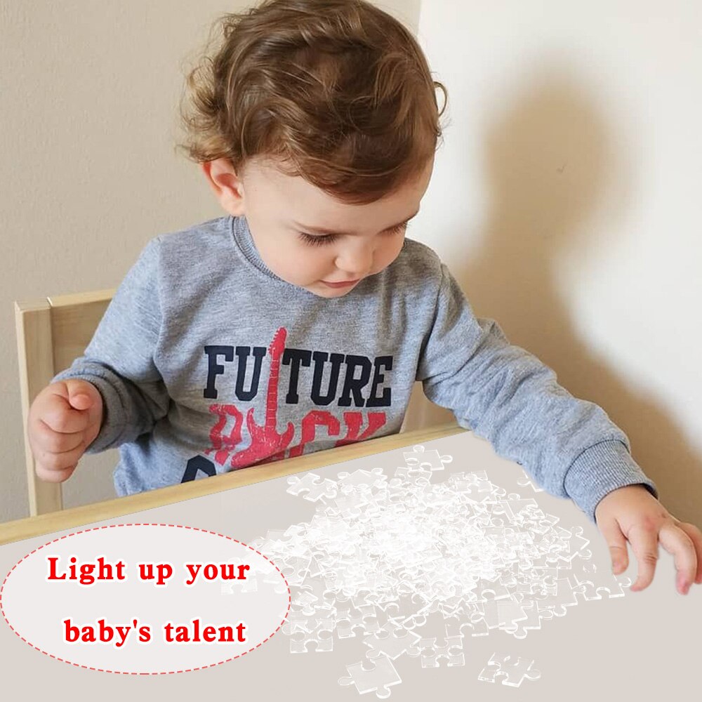 200Pcs Clear Puzzel-Blank Acryl Puzzel Stress Reliever Vrijwel Uitdaging Hoge Moeilijk Puzzel Voor Volwassenen En Kinderen