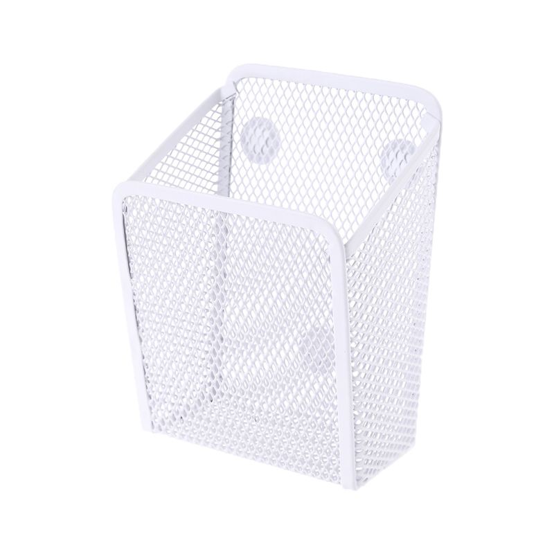 Metal Wire Mesh Magnetic Basket Storage Box Pen Pencil Makeup Organizer Kitchen: W