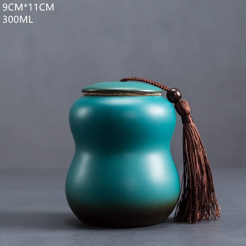 JIA-GUI LUO Ceramic tea container Tea Caddies tea organizer coffee container tea storage tea bag storage box D111: A