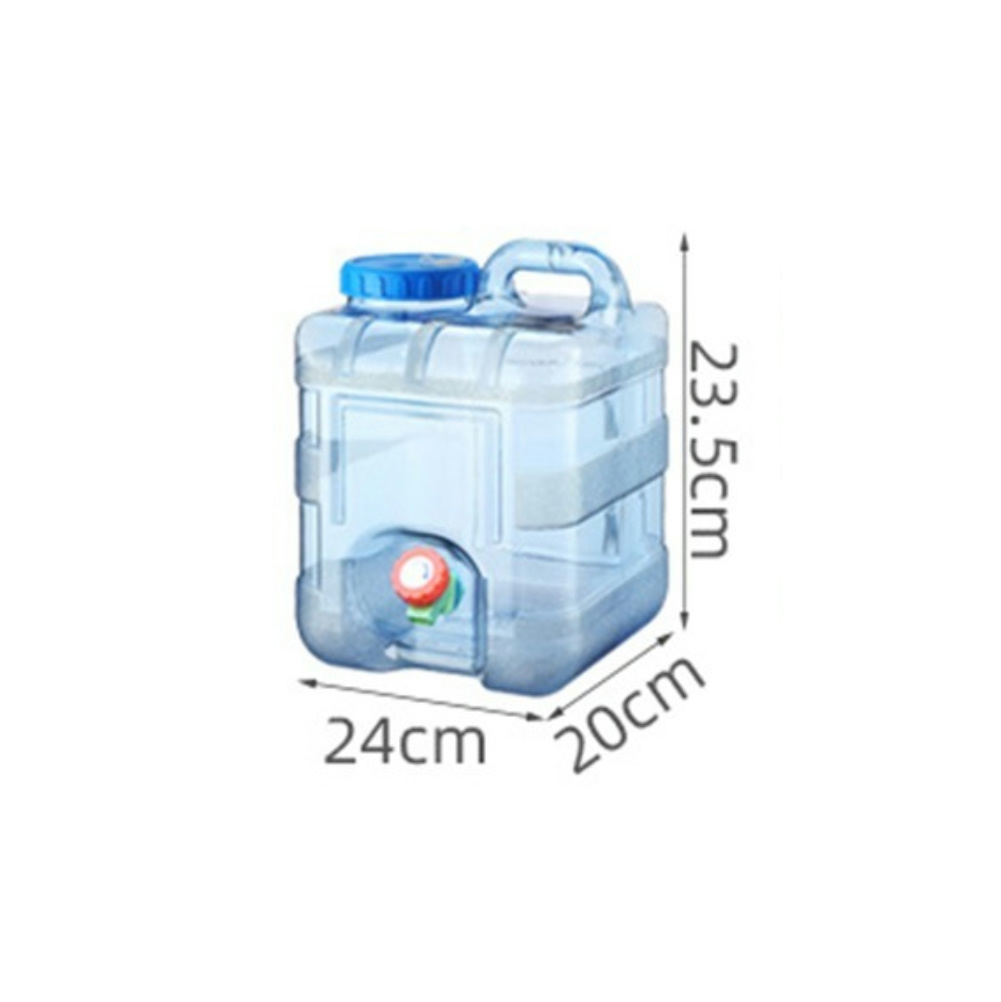 5/8/10//12/15L Portable Water Bucket Driving Pure Water Tank Container with Faucet for Outdoor Camping Cooking Picnic Hiking: Beige