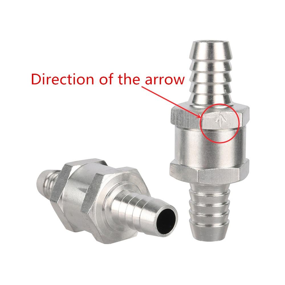Válvula de retención de combustible de aleación de aluminio, válvula de retención de no retorno unidireccional de gasolina y diésel para manguera de vacío de coche, bombas de agua y aceite, 6mm/8mm/10mm/12mm