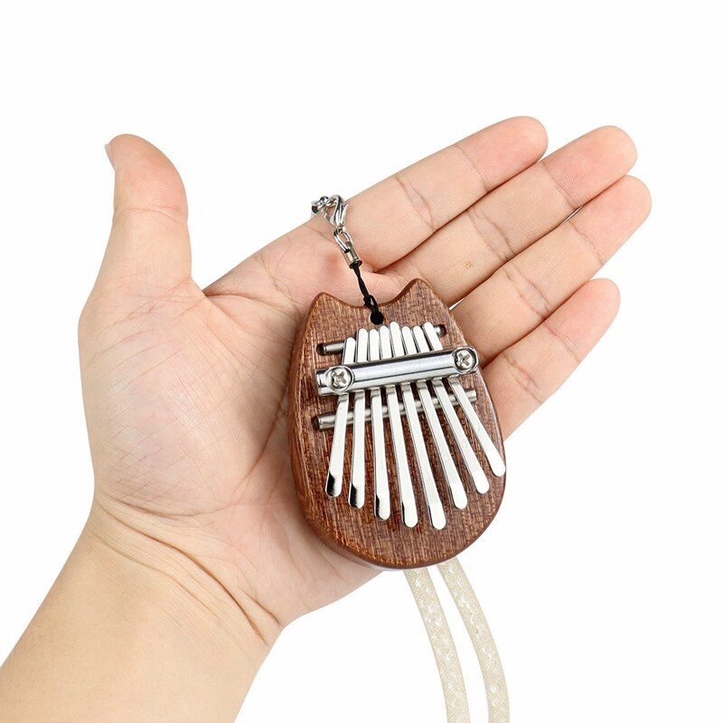 Chaude 8 touches Mini Kalimba doigt pouce Piano Marimba avec pendentif accessoire Musical