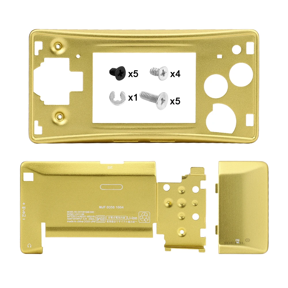 Carcasa de aluminio y Metal para GameBoy Micro, funda para GBM, accesorios de reparación,