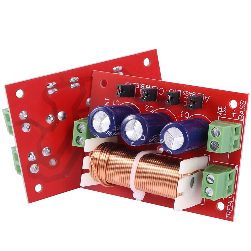 2 stück 400w 2 wege-frequenzweiche für 2-16- ohm-lautsprecher, hochtöner, tieftöner, frequenzteiler