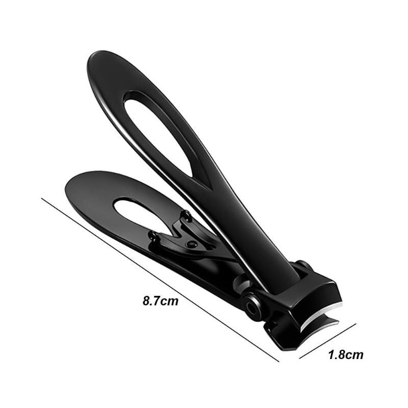 Pro Nail Clippers Multi-function Stainless Steel Nail Cutter Toenail Fingernail Manicure Trimmer Toenail Clippers Thick Nail Cut: Black L 8.7x1.8CM