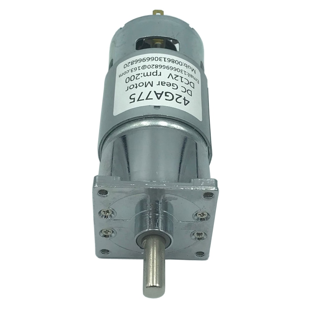 Motor alto novo da engrenagem 12v 24v da c.c. do motor da engrenagem do torque 25w 10-600rpm 60kgf.cm 775