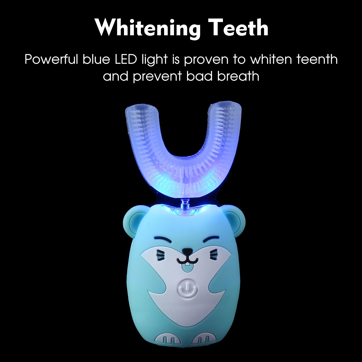 360° Sonic Automatic Electric Toothbrush With UV Light for Aged 2-13 Kid 3 Modes USB Charging IPX7 Waterproof Whitening Teeth