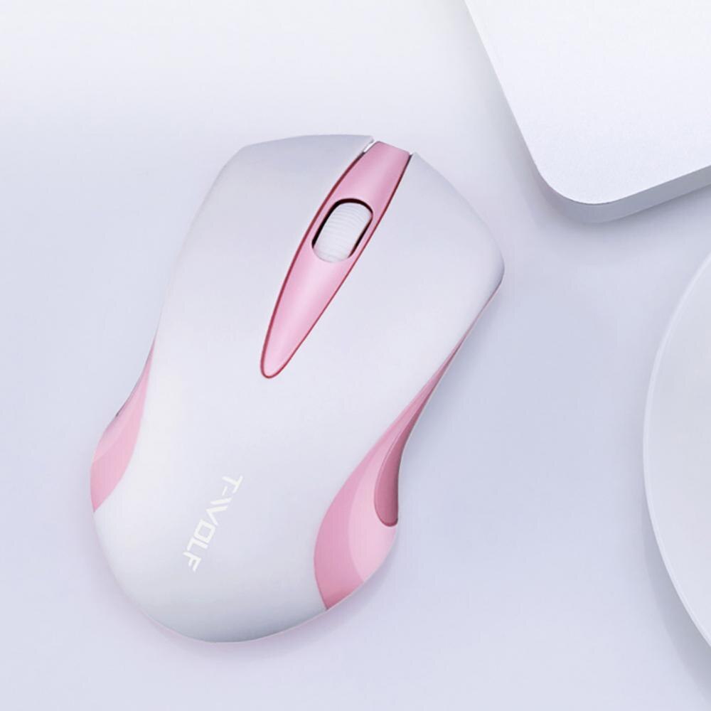 Q2 Mouse Wireless ottico da 1200DPI con Design simmetrico per Computer portatile