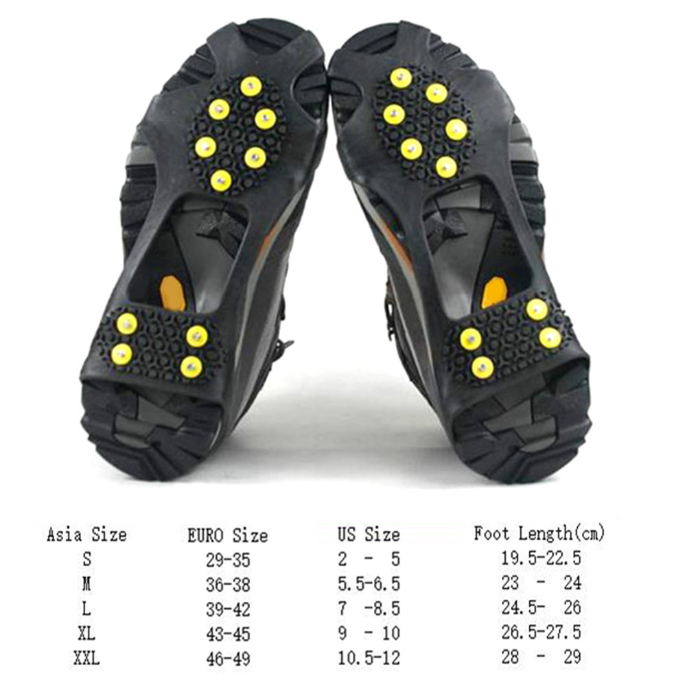 1 Paar 10 Studs Anti-Slip Sneeuw Ijs Klimmen Schoen Spikes Grips Crampons Cleats Overschoenen Sneeuw Voor wandelen Klimmen