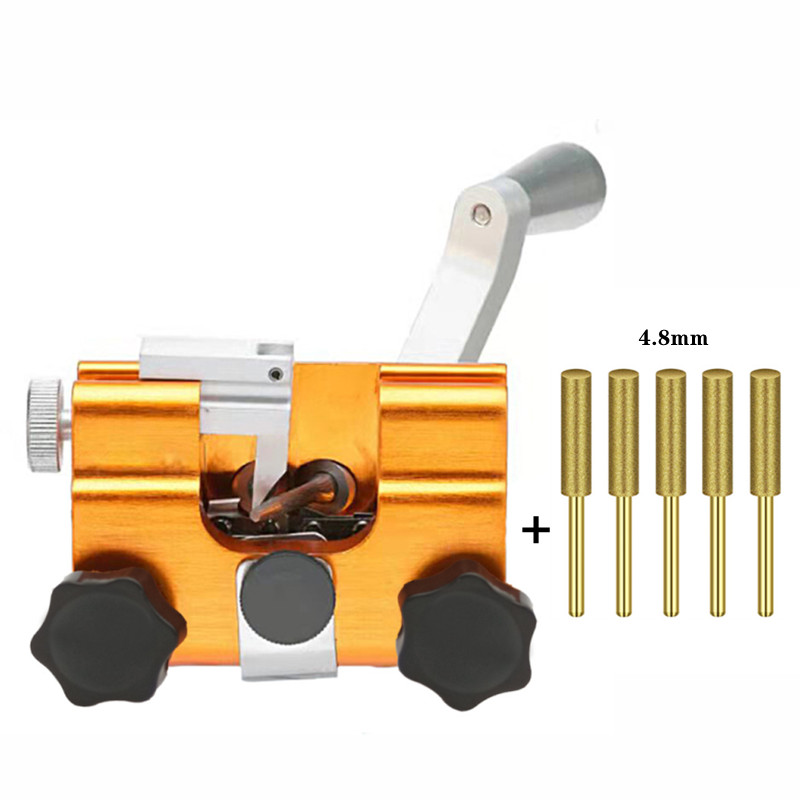 Easy Portable Chainsaw Sharpener with 3PCS Grinder Stones Aluminium Chainsaw Sharpening Jig Chain Saw Drill Sharpen Tool: Blue