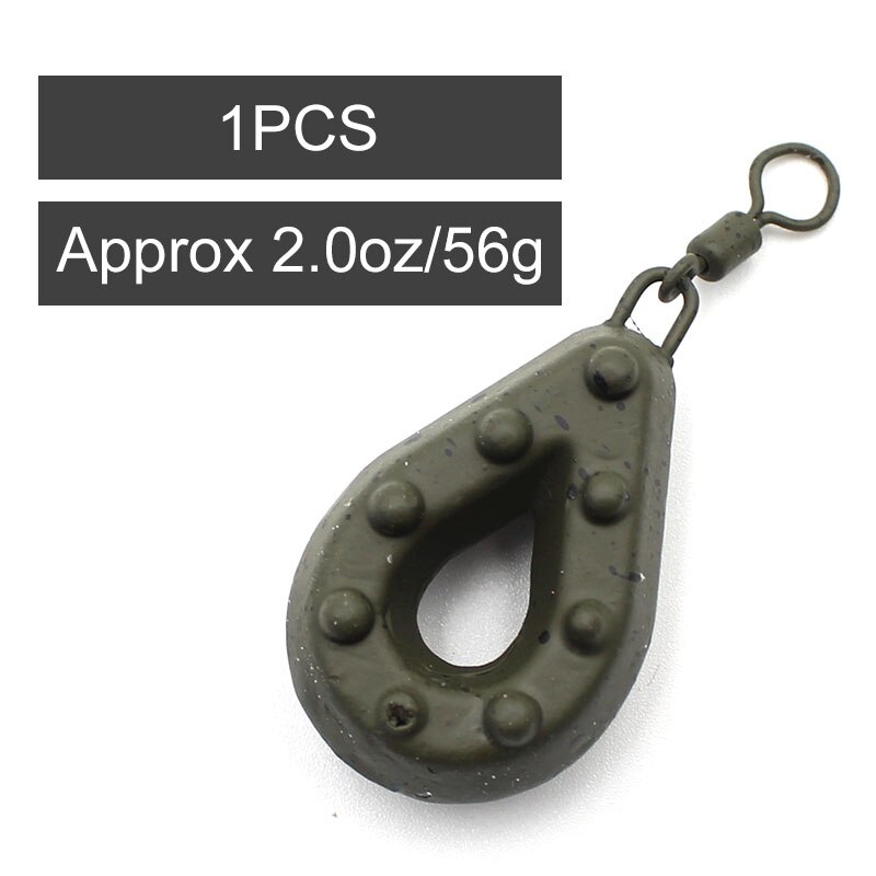 1 stk karpe fiskegrej big grippa swivel leads vægt- alle størrelser karpe bly vægt: Ca. 56g