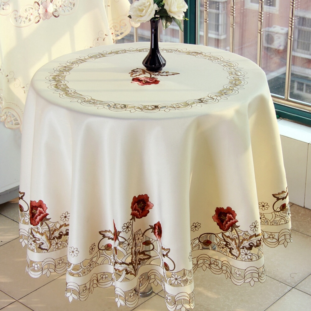 Yazi Pastorale Floaral Ronde Tafelkleed Huishoudelijke Tafel Cover Home Decor Tafelkleed