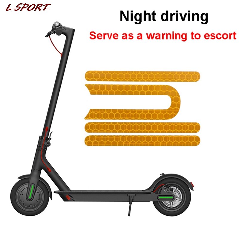 4Pcs/set Electric Scooter Reflective Stickers For M365 Reflective Sticker For Safety Night Riding Cycling Scooter Parts