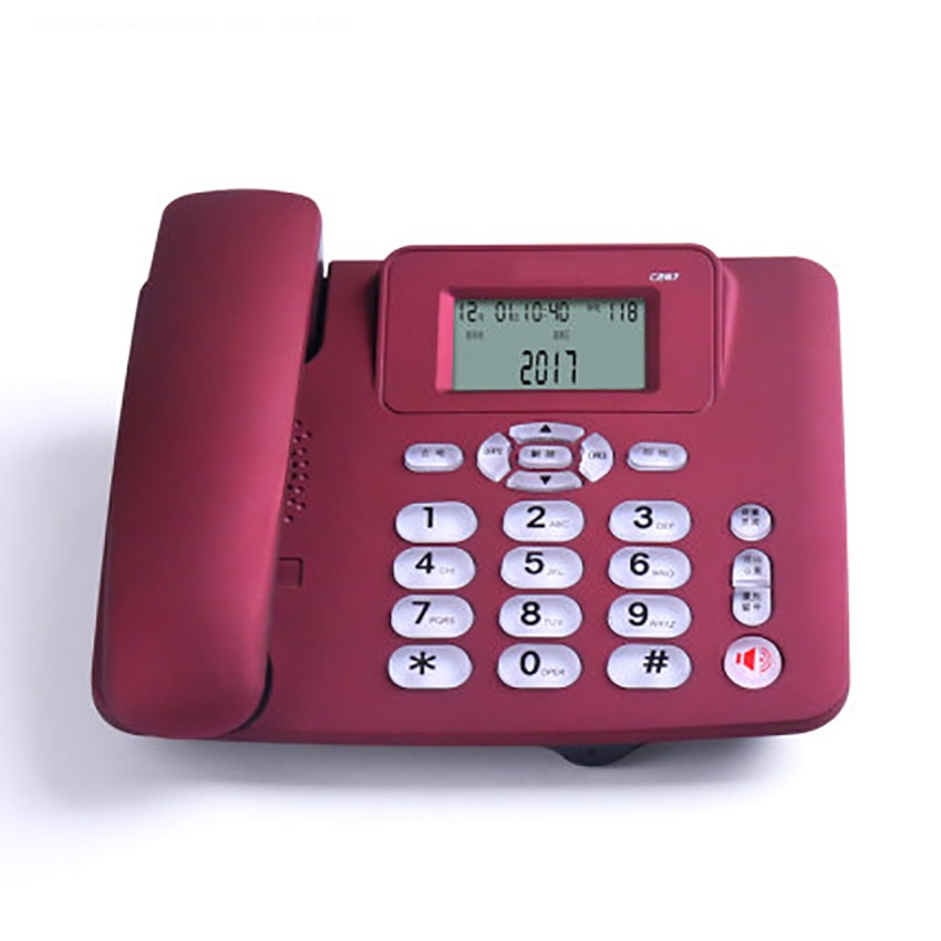 Téléphone fixe filaire avec haut-parleur, touche R, bouton lumineux, luminosité de police réglable, téléphone filaire à double Port pour le bureau et la maison