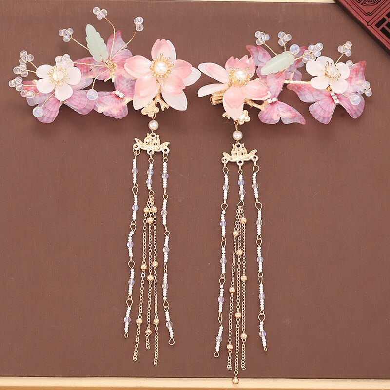 Han Chinese Kleding Accessoires Een Paar Hairclips Fringe Side Clip Haarspeld Antieke Haarspeld Hoofd Accessoires Oude Kostuum: 09