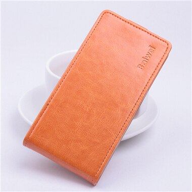 9 colors Flip Leather Cover Case for Lenovo Vibe P1M P1ma40 P1mc50 5.0 inch Vertical Back Cover Open Up and Down: Orange