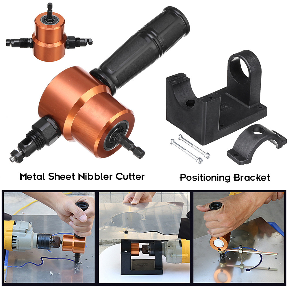 Orange Dual Heads Cutter Metal Sheet Nibbler Cutter