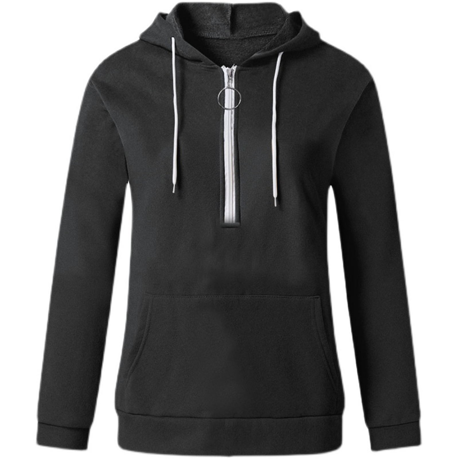 Vrouwen Half-Zip Hooded Trui Casual Lange Mouw Sweatshirt Mode Comfortabele Bovenkleding Voor Herfst Winter N66