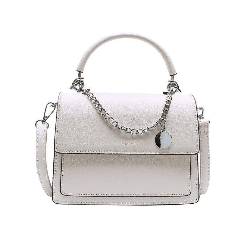 Kontrastowy kolor skórzane torby Crossbody dla kobiet torba podróżna torba na ramię dla kobiety prosta torba na ramię CrossBody torba: White 2
