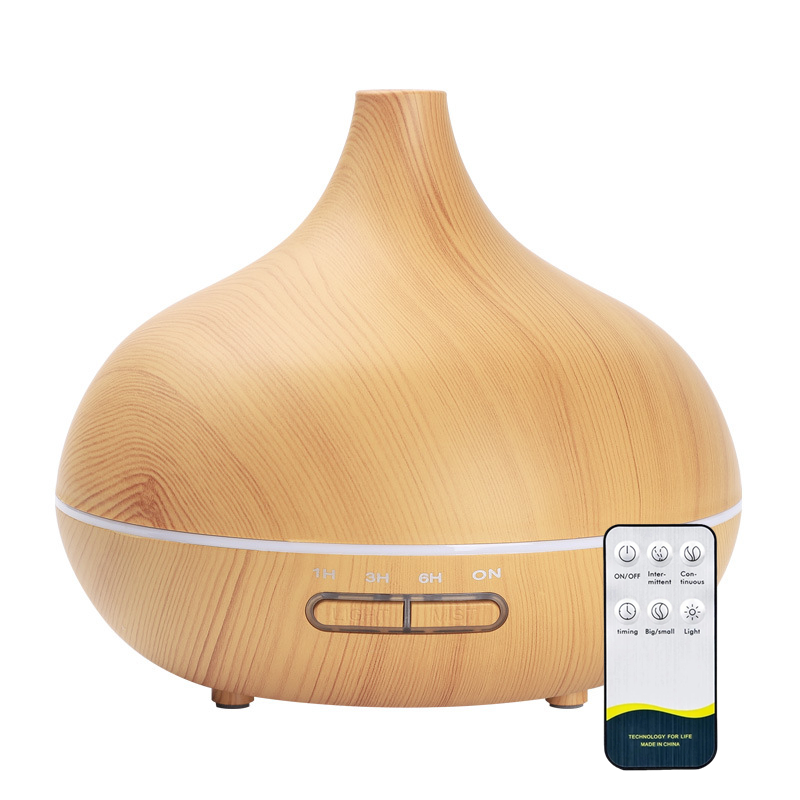 Difusor de aroma USB de penetración de 550 ml, humidificador de aire eléctrico, humidificador de grano de madera para dormitorio y oficina: Rojo óxido / UE