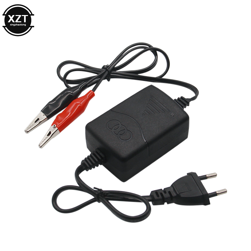 Rechargeable 12V 1300mA Sealed Lead Acid Battery Charger Black & Red Sealed Lead Battery Chargers For per Car Truck Motorcycle