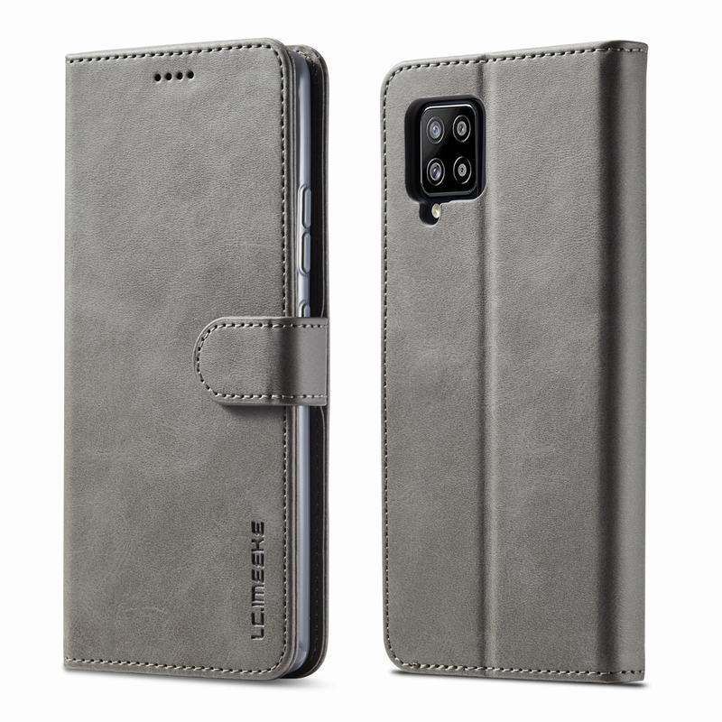 For Samsung Galaxy A42 5G Case Flip Wallet Magnetic Luxury Cover For Samsung A42 A 42 5G Case Leather Phone Bags Cases Coque: Gray