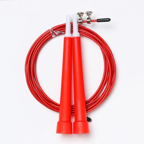 300Cm Verstelbare Stalen Speed Springtouw Jump Rope Met Kogellager Workout Tool Fitness Apparatuur Accessoires: Rood