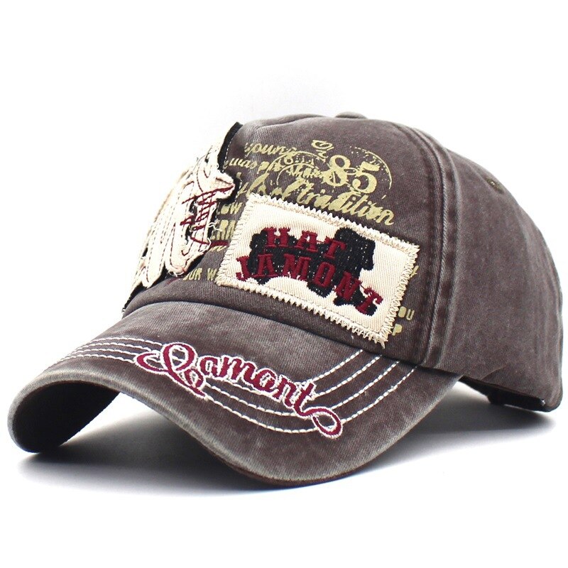 Vrouwen letter snapback hoeden baseball petten hiphop hoeden goedkope hoeden voor mannen gorras hoeden met gebogen rand schade pet vader hoeden: Donkerbruin