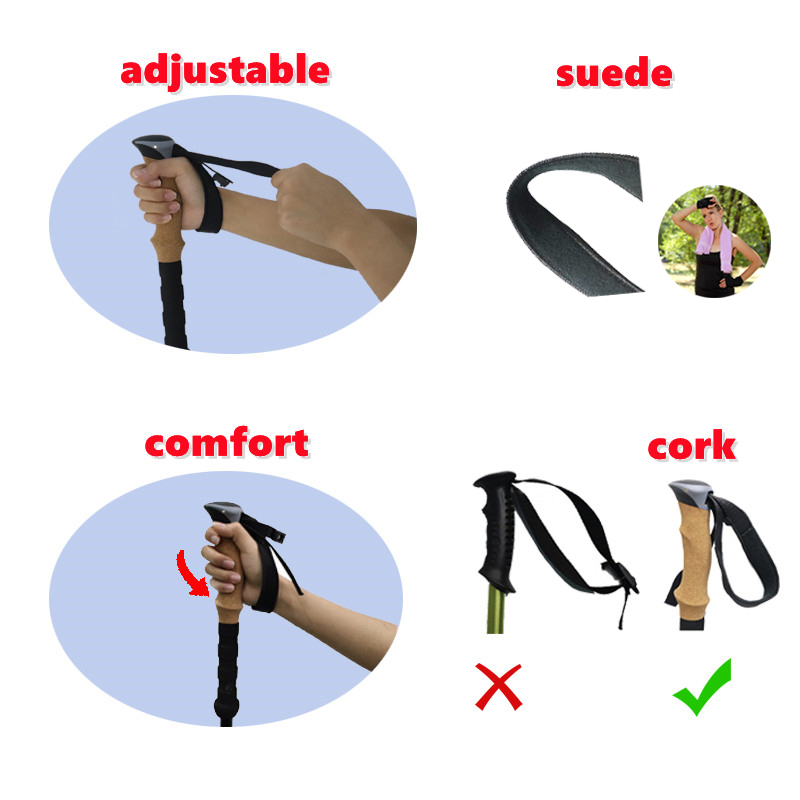 Hiking Rod Pack Adjustable Carbon Walking Walking Stick Cane - Rugged Lightweight Hiking Cane With Accessory Telescopic Stick