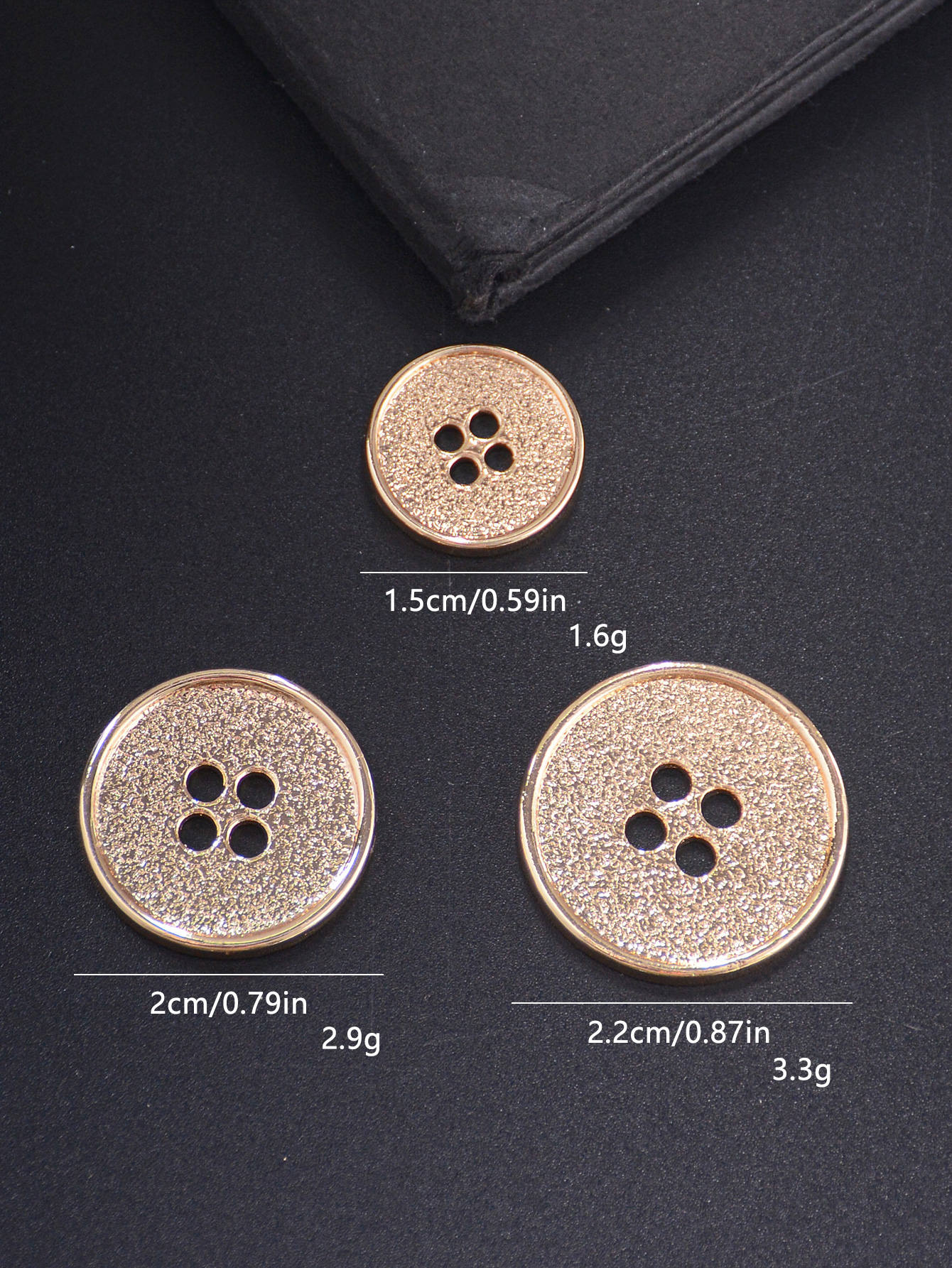 10 unids/set clásico redondo botones planos joyería DIY costura a mano 4 agujeros botones de Metal accesorios de ropa todo fósforo