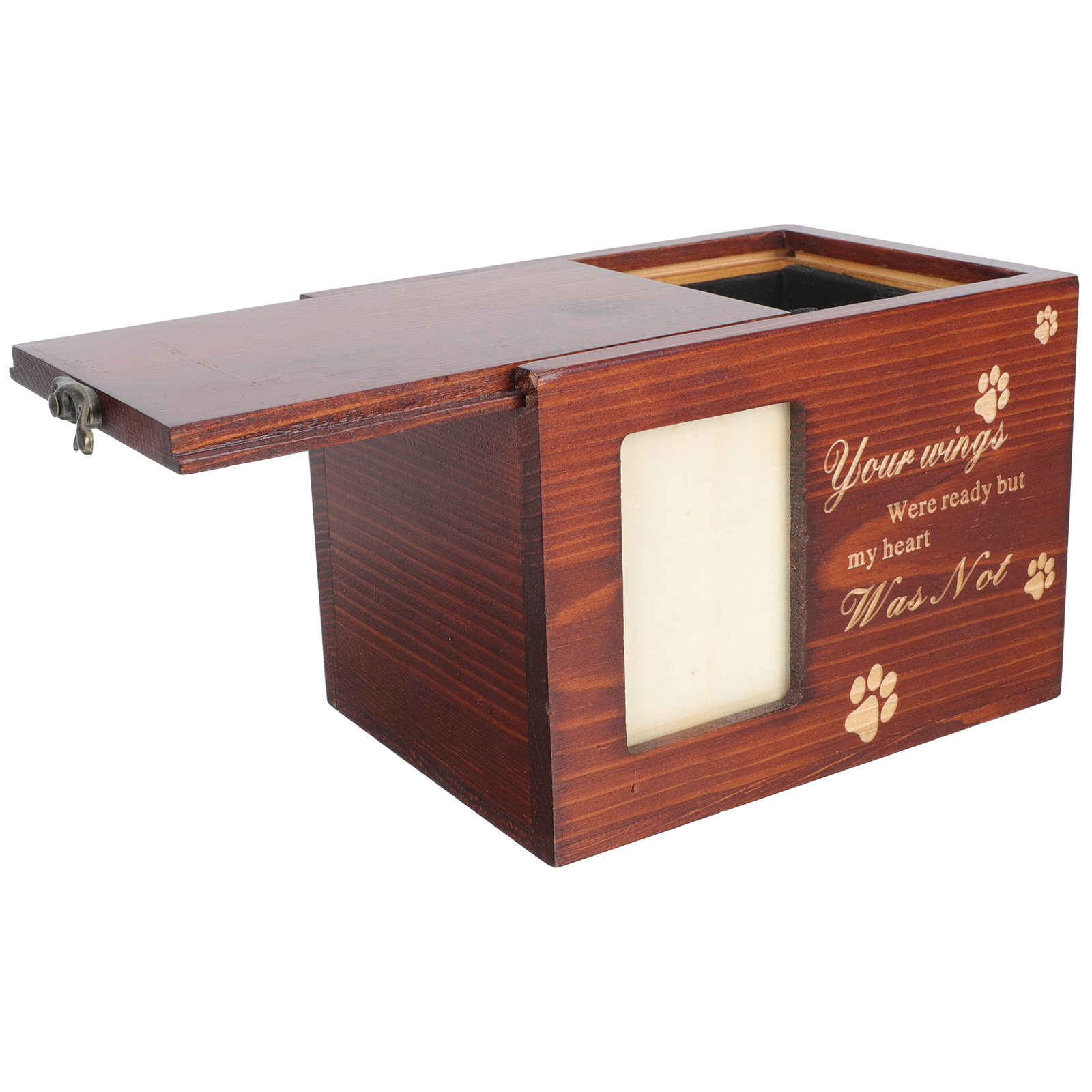 Pet Urn Bone Ash Box Pet Keepsake Cats Dogs Cinerary Casket Box with Photo Frame