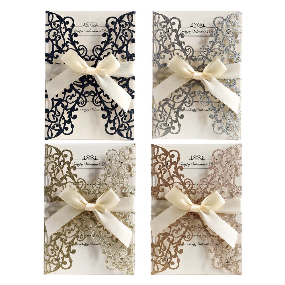 10Pcs Vlinder Uitnodigingen Mariage Wedding Uitnodiging Wenskaart Cover + Vlinder (Zonder Innerlijke Papier)