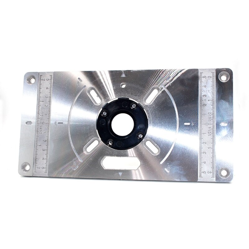 Aluminum Alloy Router Table Insert Plate Table for Woodworking Engraving Flip Board with Rings Milling Trimming Machine