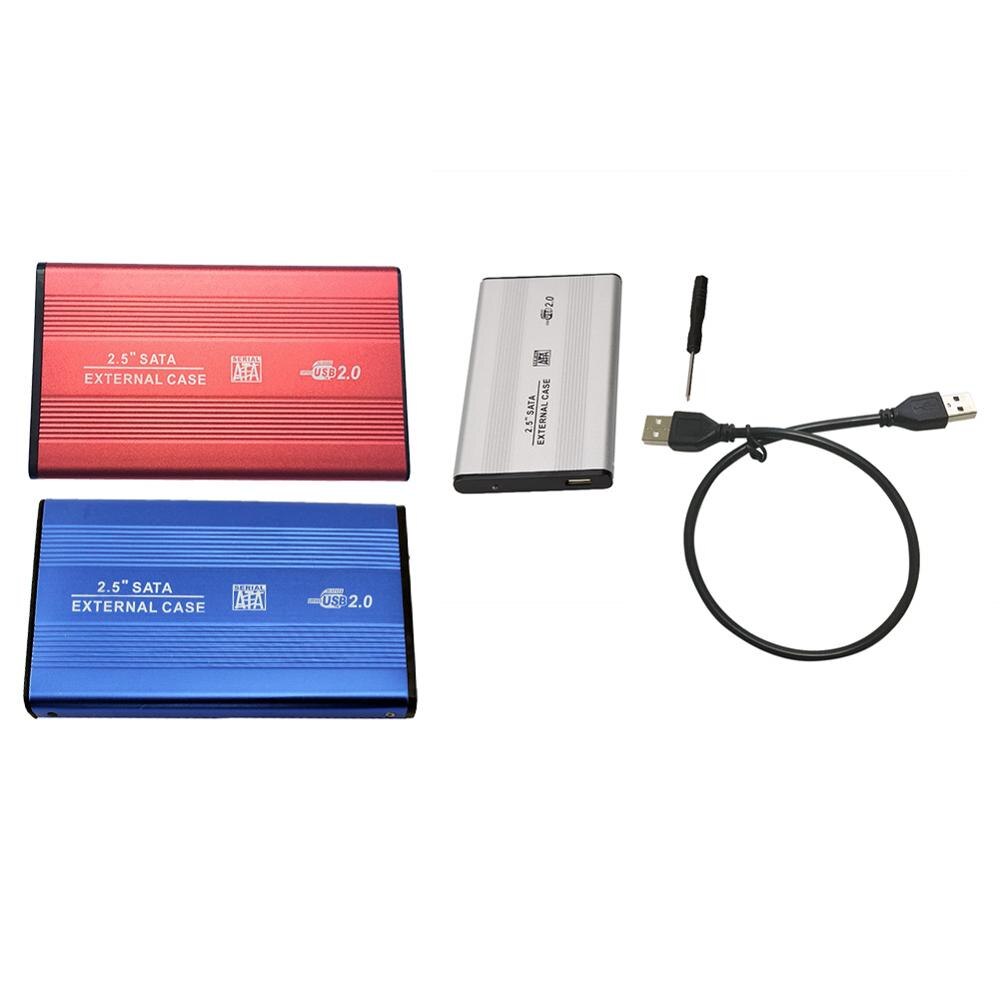 2.5 inch USB 2.0 to SATA External Portable 6-Gbps SSD Hard Drive Aluminum Enclosure/Case Box Al CaseEnclosure