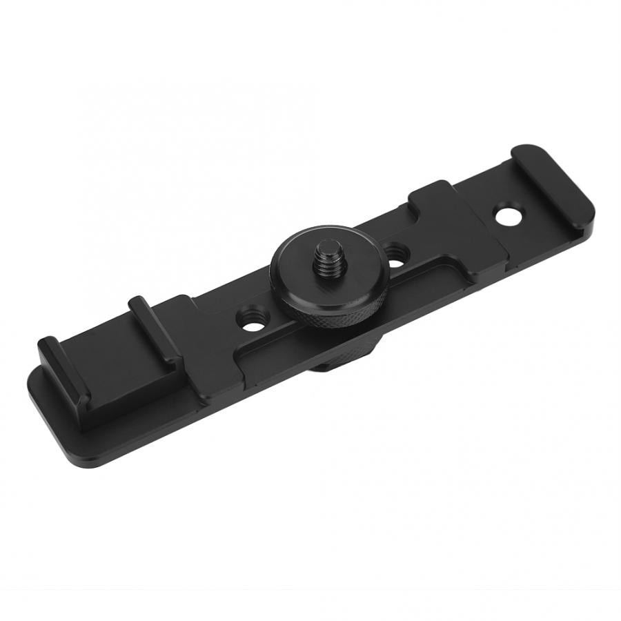 flash accessories Acouto Aluminum Alloy Camera Dual Shoe Extension Bar, Flash/Microphone Mount Bracket Photography