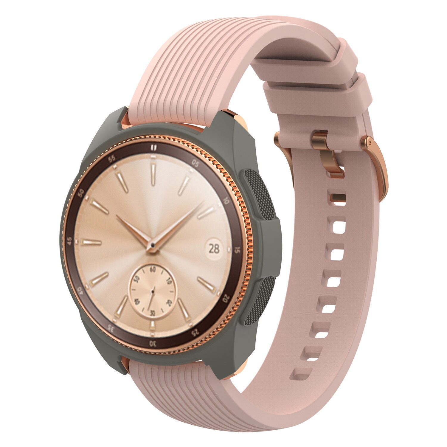 Beskyttende silikoneskind cover til samsung galaxy watch 42mm sm -r810 sm-r815 8 farver erstatnings cover covers