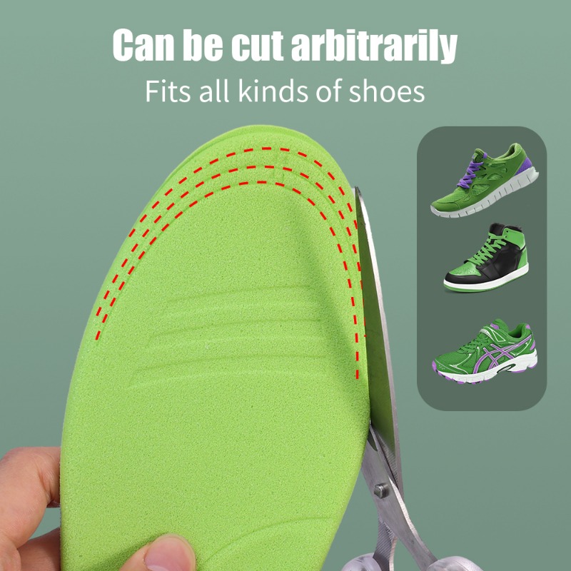 Plantillas ortopédicas de espuma viscoelástica Unisex, plantilla desodorizante, zapatos deportivos, absorbe el sudor, accesorios antibacterianos suaves, 1-5 pares
