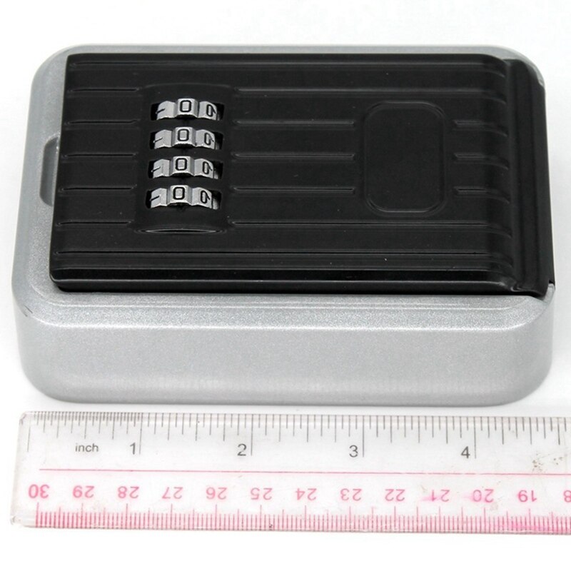 Wall Mount Key Organizer Storage Box Security Keyed Door Lock With 4 Digit Combination Password Secret Safe