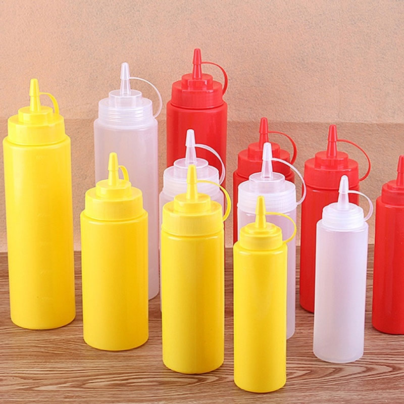 PE environmentally-friendly squeeze sauce bottle squeeze bottle household commercial seasoning squeeze kitchen ketchup needle bo